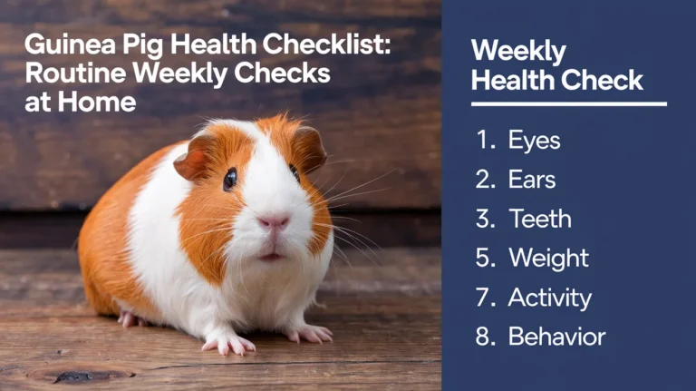 Guinea Pig Health Checklist: Routine Weekly Checks at Home