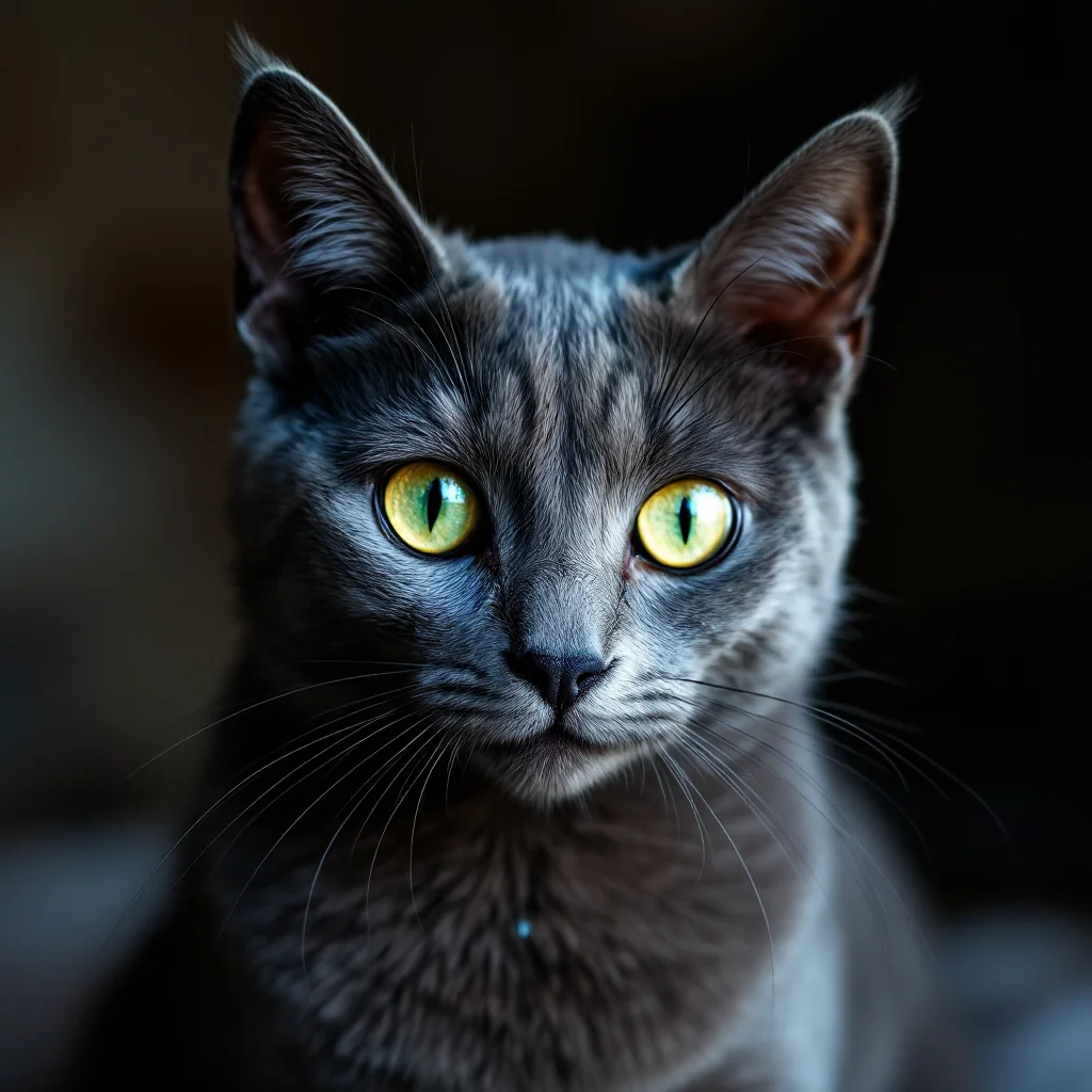 Russian Blue Cat Eyes