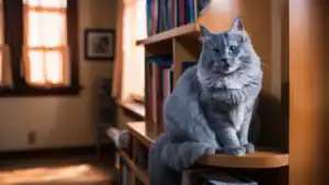 Russian Blue Maine Coon Cat