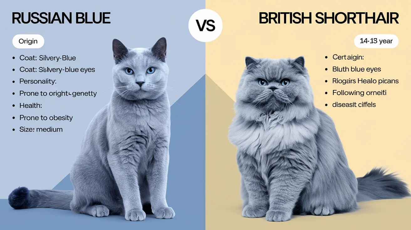 Russian Blue vs British Shorthair:
