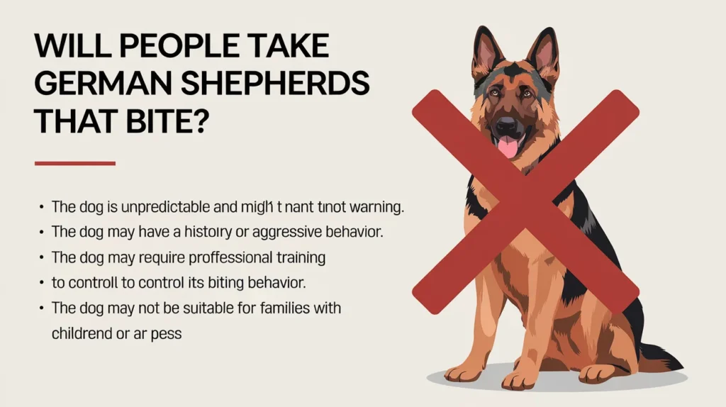 Will People Take German Shepherds That Bite?