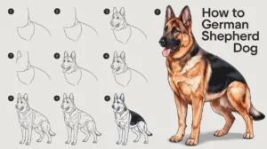 How to Draw a German Shepherd Dog