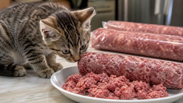 Blue Ridge Beef Kitten Grind Frozen Raw Cat Food Chub - thepetinfoo.com
