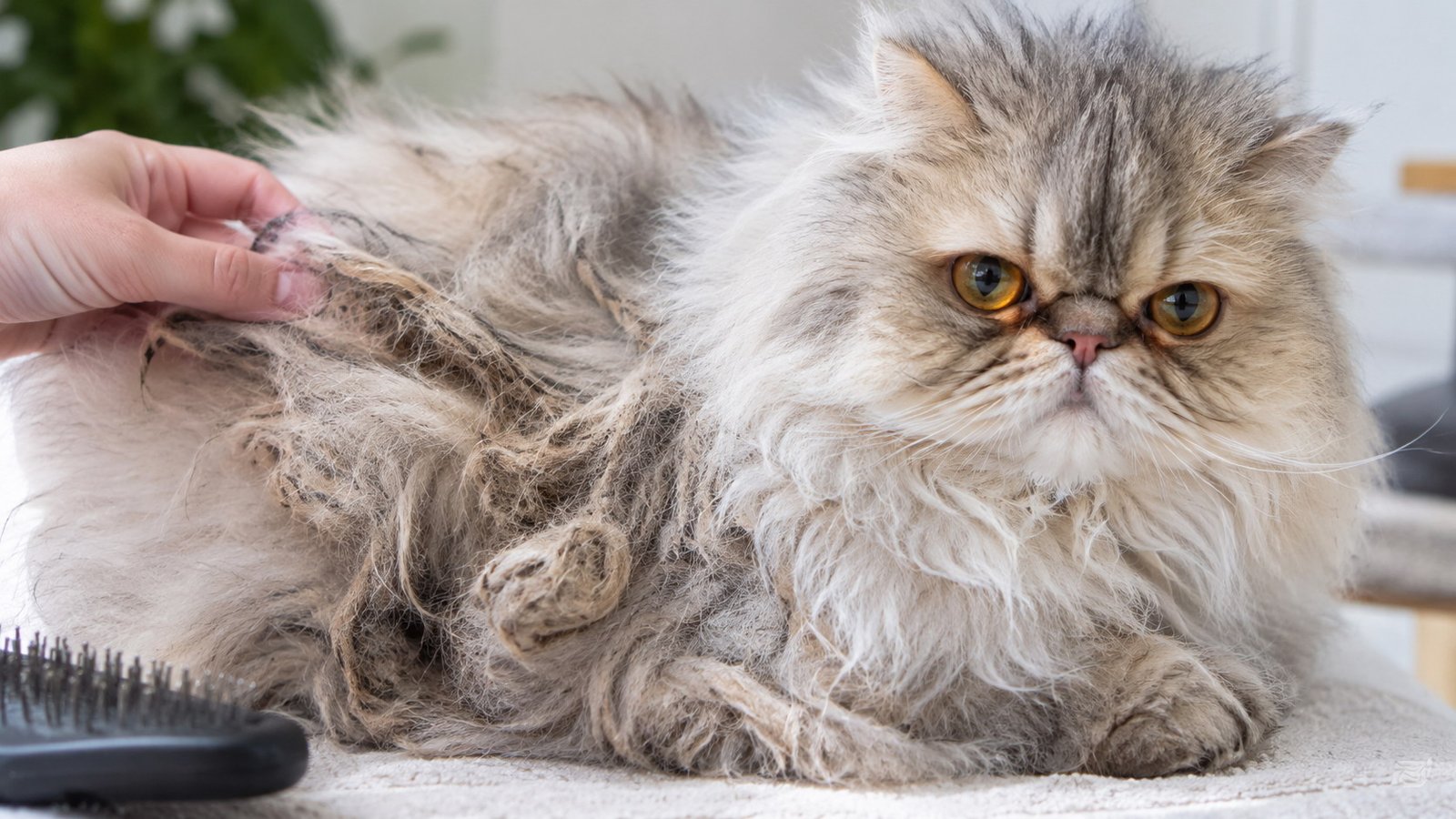 Persian Cat Matted Fur